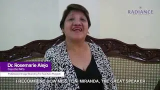 Image Consultant and Soft-Skills Expert - Toni Miranda - #PersonalDevelopment - Dr Rosemarie Alejo