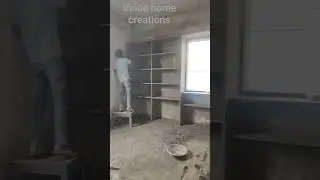 ✨ Bedroom Shelf Finishing Work | Modern Cement Shelf Design Ideas