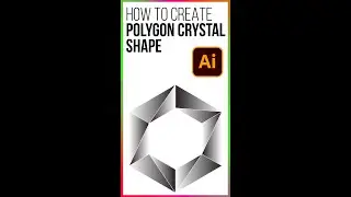How to Create Polygon Crystal Shape in ADOBE ILLUSTRATOR #polygon #crystalart #illustration #wshh