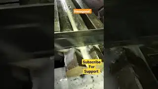 Cutting twins Hexagonal Brass #shorts #machinist #diy #lathe #asmr #satisfying