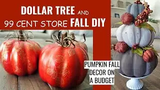 Dollar Tree Fall DIYS - 99 Cent Store Fall DIY - Pumpkin Fall Decor - Home Fall Decor