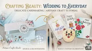 DIY Birthday Card | Wedding Card to Birthday Card | Easy Craft Ideas for Beginners | Asthetic Card 