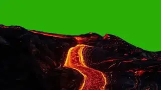 Real Lava Flow 4K Green Screen Free