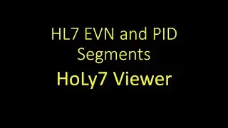 HL7 EVN and PID segments