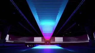 KINETIC LIGHTS - PAPER WAVE - kinetic paper installation demo video