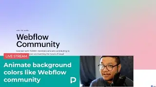 How to animate background colors like on the Webflow community page
