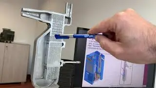 Intercambiador de calor de un secador frigorifico para aire comprimido, explicacion
