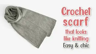 Crochet Scarf That Looks Like Knitting - Easy Beginner Crochet Tutorial