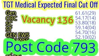 TGT Medical Post Code 793 Expected Final Cut Off Hpssc Hamirpur. TGT Medical Final Cut Off TGt arts