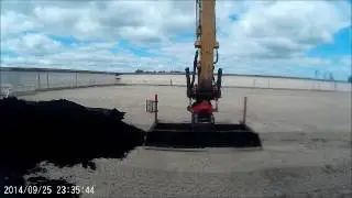 Cat312e with rototilt r4 laser grading  carbon