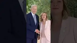 Italy's Meloni Greets World Leaders at G-7 Summit