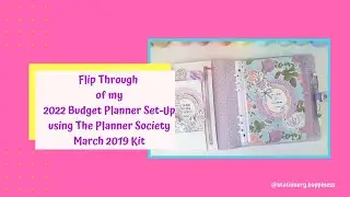 Flip Through of my 2022 Budget Planner Set-Up using The Planner Society March 2019 Kit