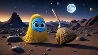 Two Magic Brooms Fly to the Moon | Fantasy Flight Song for Kids | Nursery Rhymes and Baby Songs