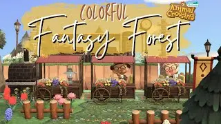 COLORFUL FANTASY FOREST | Island Tour: fantasy, kidcore, cottagecore | Animal Crossing: New Horizons