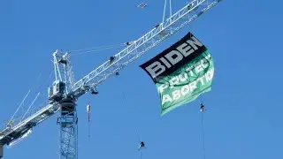 Biden Protect Abortion Banner Drop