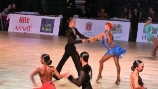 00220 Joergen Buse & Evangeline Noergaard - Jive 1/8 Youth Latin Baltic Grand Prix 2012 Latvia