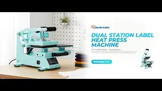 16&times;16cm Dual-Station Manual Heat Press for Labels
