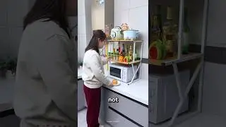 Удобный способ хранения продуктов над микроволновой печью 🌟