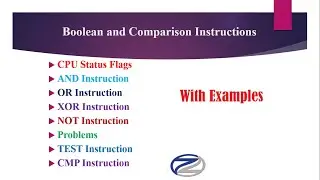 Logical & CMP Instructions in Assembly Language | AND | OR | NOT | XOR | TEST | CMP Instructions