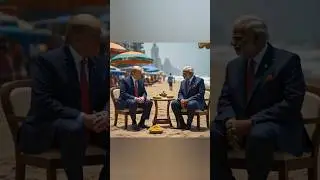 Donald trump and narendra modi eating food at beach#india#usa