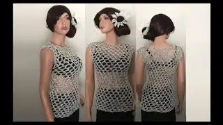 How to Crochet a Solomon's Knot Blouse Pattern #640│by ThePatternFamily