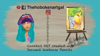 Cocktail 🍹 ART created with Derwent Inktense Pencils