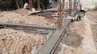 Plinth beam concrete work
