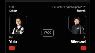 BetVictor English Open 2025 (Round 1) - Bai Yulu VS Liu WenWei (Frame 3-7)