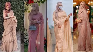 Hijabs on Saree😍⁉️#hijab #saree #fashion #dress #bridalfashion #trending #wedding #satisfying