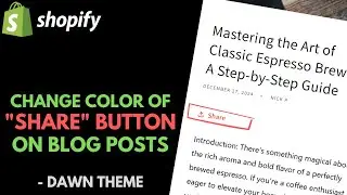 Shopify Dawn Theme: How to Change the Color of the 