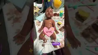 Painting ethnic drink and wet silicone baby #siliconebaby #fakebaby #fbs