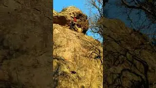 La Vituco (7a). Escalada de Segade (Caldas de Reis, Galicia), sector Vituco
