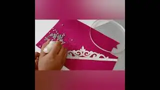 How to Draw Cut & Make Perfect Princess Crown #RecycledOldInvitationCards