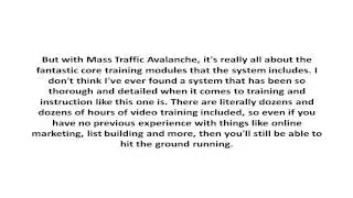 Here's What Mass Traffic Avalanche Can Do For You!