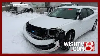 Six crashes into state police over five days
