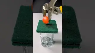 1000&deg;C Red Hot Ball Vs Sponges #rhcb #experiment #redball #satisfying #asmr #hotball