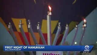 Hanukkah begins with menorah lighting at Balloon Museum