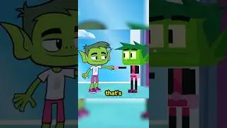 Beast Boy meets Virtual Titans! #reels #teentitansgo #funny #dc #cartoon #shorts
