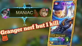 Solo Rank🔥 Granger nerf but I kill Maniac😱 Mobile Legend DGE Gaming