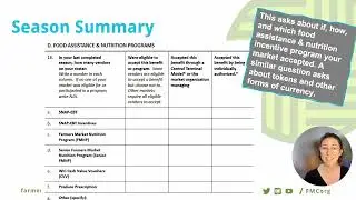 Farmers Market Evaluation Tools: Market Season Summary (Free, Downloadable, Editable)