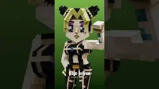 Who are you a big fan of Jojo anime? Jolyne in voxel art. 💜 #jojosbizzareadventure #univoxel