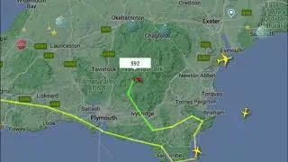 Search and Rescue team helicopter made a Christmas tree over Dartmoor