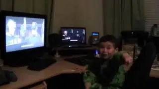 My son is singing 