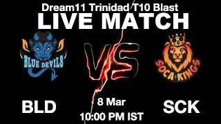 🔴TRINIDAD T10 BLAST: BLUE DEVILS v SOCA KINGS LIVE |BLD v SCK Commentary |BLD V SCK LIVESCORE