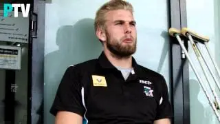 Jackson Trengove on his knee injury
