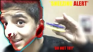 9,999 MPH FIDGET SPINNER VS NOSE & EARS *DO NOT TRY*