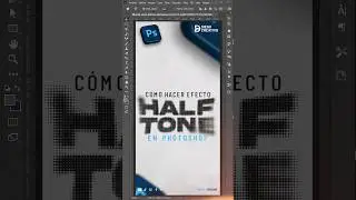 como hacer Efecto Halftone en textos en #photoshop  #viral #adobe #semitono #halftone #shorts #short