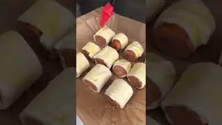 QUICK AND EASY SAUSAGE ROLLS IN AIR FRYER #shorts #alojasdiary