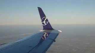 Approach & landing to Warsaw Chopin Airport | LOT Polish Airlines Embraer E175