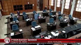 38th Guam Legislature FY2026 Budget Session - August 19, 2025 AM